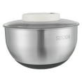 thumbnail image 3 of Round Stainless Steel Electric Salad Spinner Countertop Fruit Vegetable Washer Dryer Vegetable Dehydrator W/Bowl & Colander Lettuce Spinner for Draining Dehydrating Storing Vegetables, 5.12*6.30'', 3 of 15