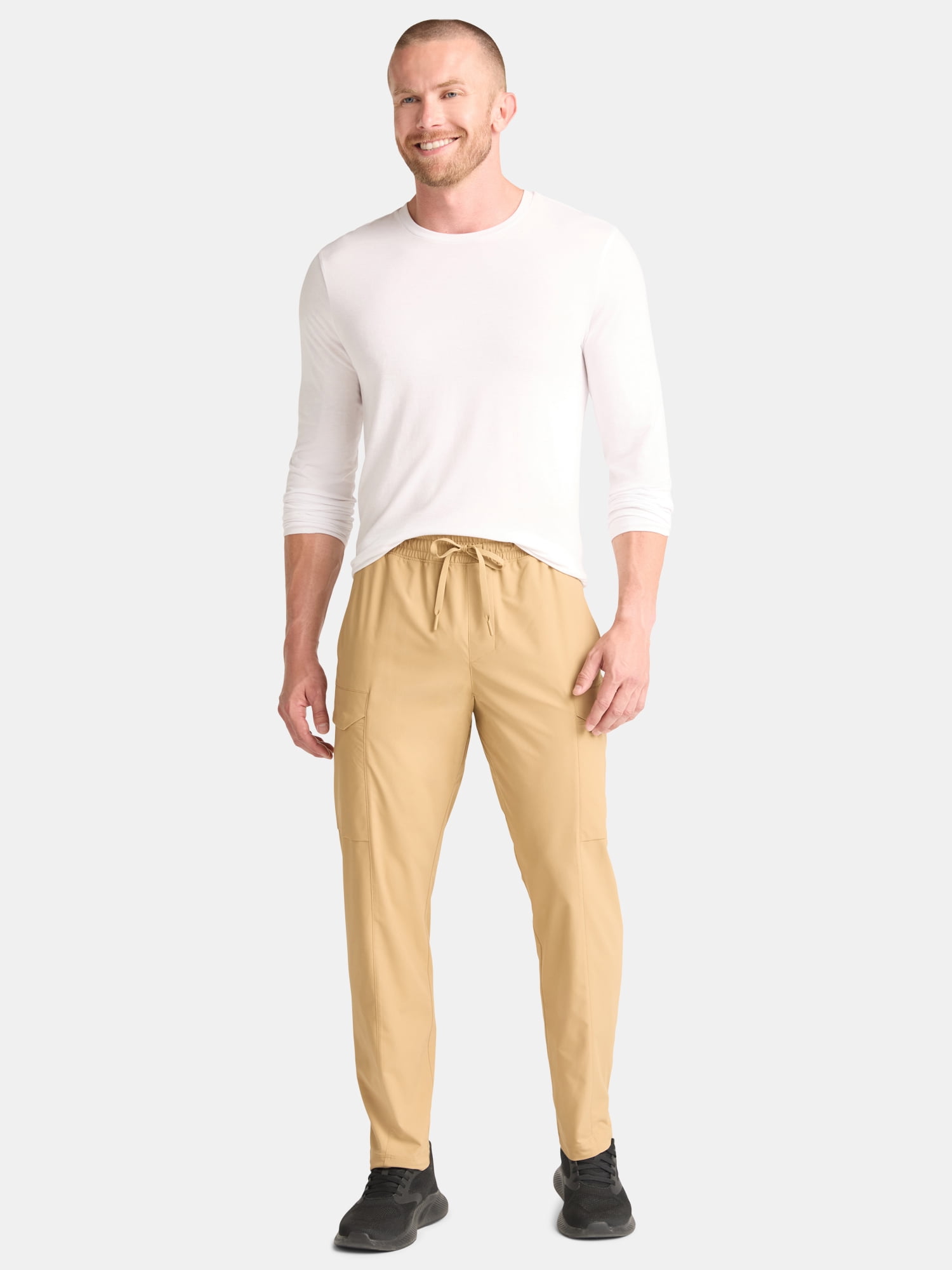 Athletic Works Men’s and Big Men’s Stretch Cargo Pants, Sizes S-3XL