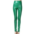 thumbnail image 7 of Women Sexy Solid Color Faux Leather Leggings High Waist Ultra Thin Pencil Pants, 7 of 7