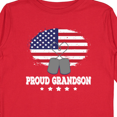 thumbnail image 4 of Inktastic Proud Military Grandson US Flag Boys Long Sleeve Toddler T-Shirt, 4 of 5