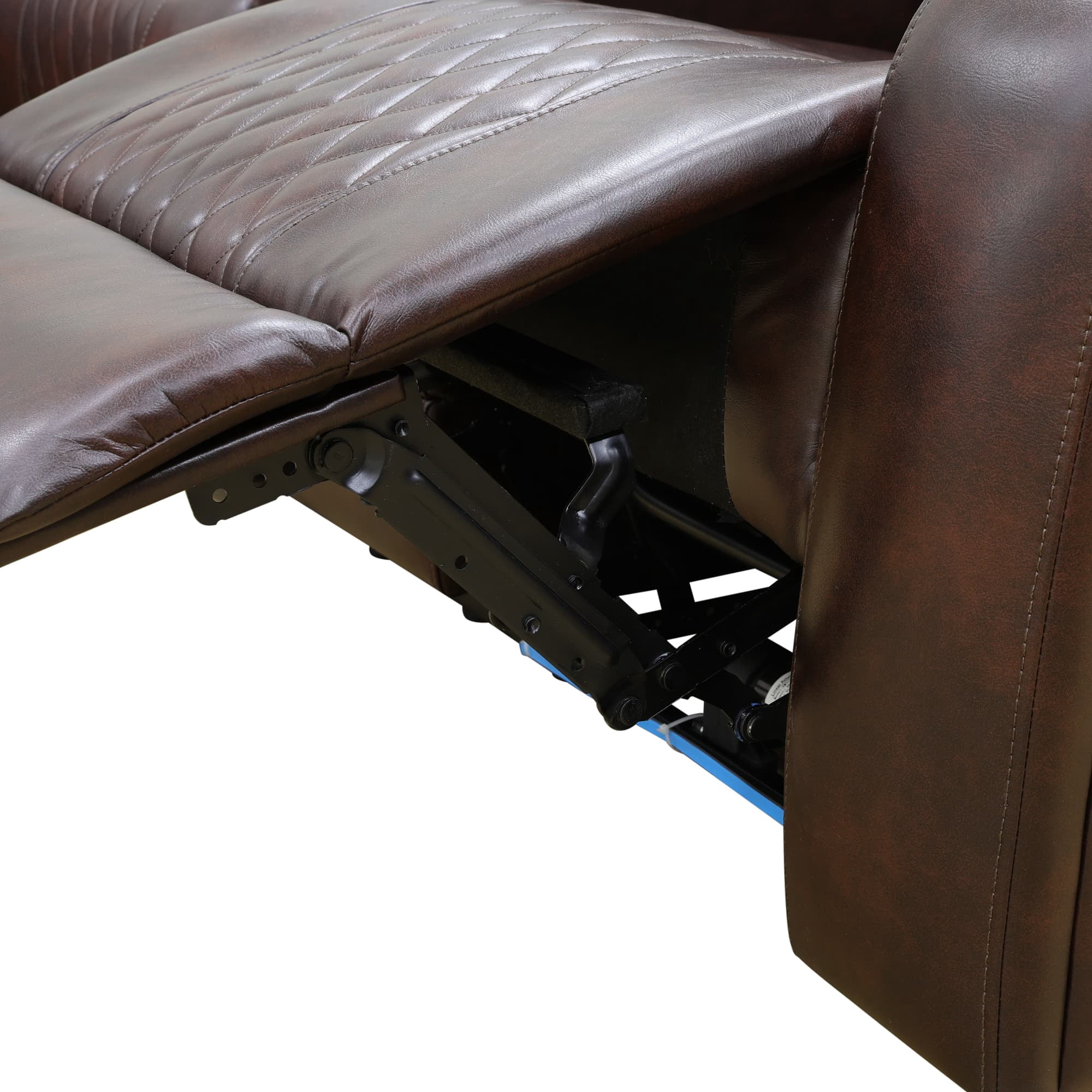 MAYEERTY Power Recliner Chair, Electric Leather Reclining Chair with USB Charging, Adjustable Backrest for Living Room, Brown