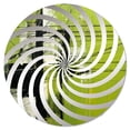 thumbnail image 2 of Designart "Olive Order in Minimalist Power Lines" Power Lines Vortex Round Wall Mirror - Architecture Oval Printed Decorative Mirror - Multiple Color Options, 2 of 5