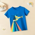 thumbnail image 2 of Otqutp Toddler Boys' Fashion Short Sleeve Tees Cotton Casual Helicopter and Graphic Crewneck Summer Top Clothes Lightweight T Shirts(1-Blue,12-24 Months), 2 of 9