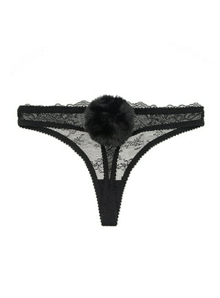 Women's Lace Thong Sexy Lingerie Open Crotch Pearls G-Strings Funny  Underwear (Black) price in UAE,  UAE
