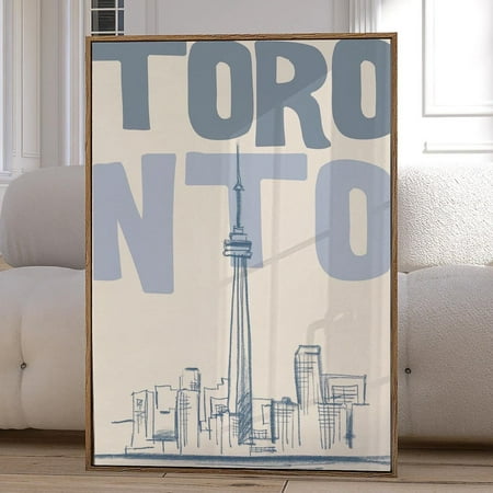 Toronto Skyline Print: Modern Cana.Da Travel Poster UNFRAMED PAPER POSTER, Home Decor, Vintage Gift, Living Room Dercor