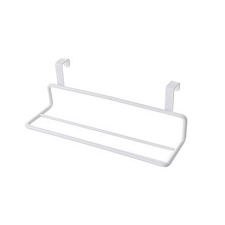 

Hi.FANCY Kitchen Ambry Door Backside Double Bar Towels Rack Non-trace Dishcloth Rack