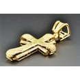 thumbnail image 5 of Yellow Diamond Cross Pendant .925 Sterling Silver Pave Setting Mens Charm .30 Ct, 5 of 7