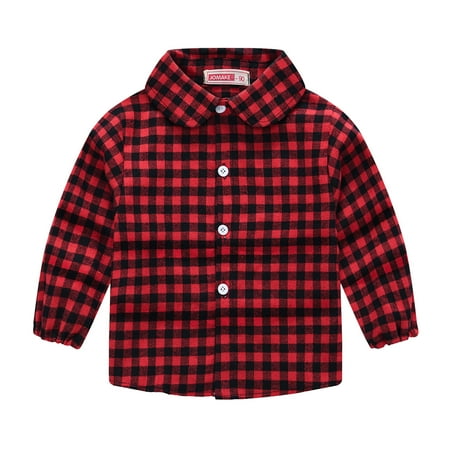 

Cathalem Boys A Shirts Toddler Boys Girls Long Sleeve Winter Shirt Tops Coat Outwear For Babys Clothes Plaid Toddler Boy Tops Shirt H 3-4 Years