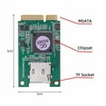 thumbnail image 2 of JSER 30x50mm MSATA to Micro SD T-Flash TF Card Rearder Adapter Embedded for Industrial Mobile SSD, 2 of 5