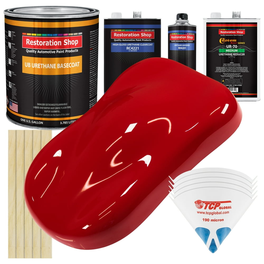 Viper Red Gallon URETHANE BASECOAT CLEARCOAT Car Auto Body Paint Kit