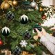 thumbnail image 5 of Adornos navideños de 10 cm, 9 unidades, en caja, bolas flocadas, para árbol de Navidad, decoración, regalo, 5 of 6