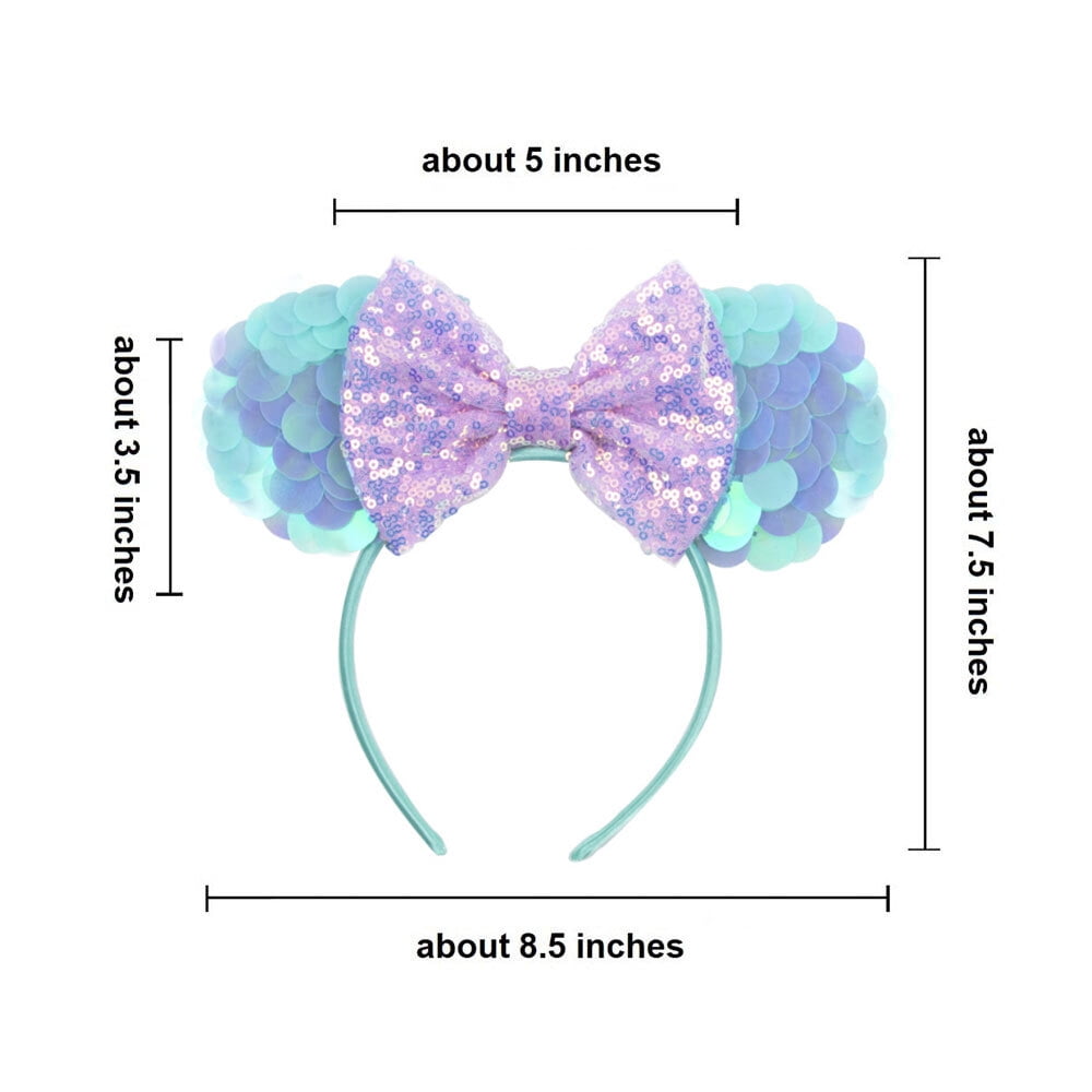 2PCS Cartoon Glitter Headbands for Women and Girls Party Gift Decor