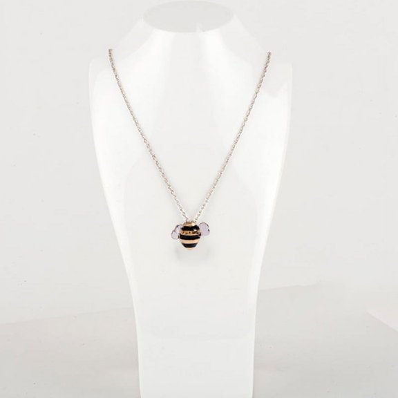 JUNWELL Adopt A Bee Necklace Silver Flying Animal Pendant Cute Jewelry Gift For Women New