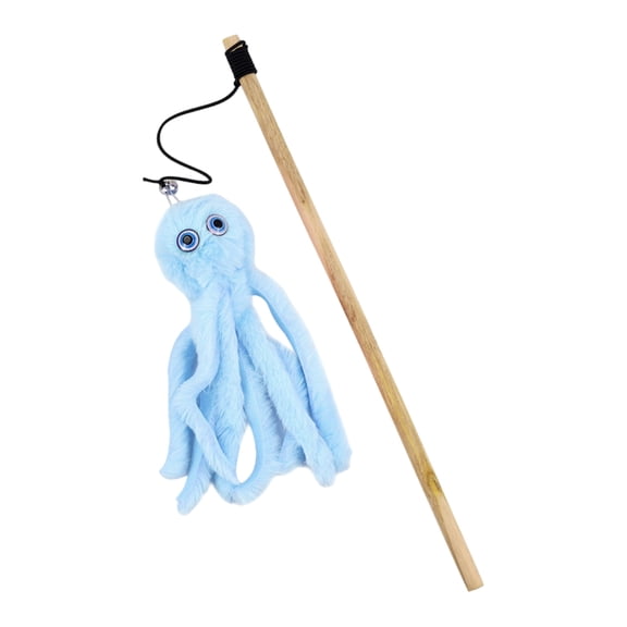 Interactive Cat Teaser Wand for Indoor Play Cat Toy with Sound Feature and Material for Interactive