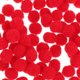 thumbnail image 5 of 100 pompones rojos pequeños para manualidades, pompones multiusos para niños, aulas, artes creativas, decoraciones para fiestas navideñas., 5 of 6