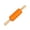 Orange, variant on Kids Wooden Rolling Pin – 9.1" Mini Baking Roller with Silicone Handle, Child-Safe Dough Roller for Cooking, Play Kitchen, Crafts & Family Baking Fun
