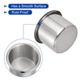thumbnail image 3 of Uxcell 4 Pcs Gobelet à Encastrer en Acier Inoxydable 201, Support de Canette 2,28 Pouces x 3,2 Pouces pour Boisson, Insert de Support de Gobelet pour Table de Poker, Argent, 3 of 6