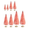 thumbnail image 4 of yotijay 8 Pieces Mini Artificial Christmas Tree Ornaments 4 Sizes Bottle Brush Trees for Pink, 4 of 9