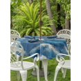 thumbnail image 4 of Outdoor Tablecloth with Umbrella Hole Zipper Coastal Waves Round Tablecloth 54" Waterproof Outside Table Cloth Summer Beach Ocean Nautical Burlap Patio Table Cover Tablecloths for Picnic Party, 4 of 8