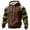 Light Brown, variant on Men’s Pullover Hoodie with Raglan Camouflage Sleeves and Adjustable Drawstring Hood for Everyday Wear Dark Blue L
