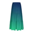 thumbnail image 5 of Mgmyaa Womens Maxi Skirt Casual Comfy Gradient Color A-Line Elastic Waist Long Skirts, 5 of 6
