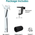 thumbnail image 5 of SUNMON QuadCast White Gaming Microphone Stand - Mic Arm Compatible with Hyper x QuadCast S, Boom Arm with Pop Filter, Improve Sound Quality Mic Stand, 5 of 8