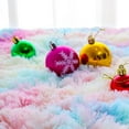 thumbnail image 3 of DweIke Round Rug for Bedroom,Soft Shaggy Area Rugs for Living Room Decor,Fluffy Circle Carpets for Nursery,3'x3',Rainbow, 3 of 7