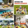 thumbnail image 4 of Sunflowers Outdoor Rug for Patio/Deck/Porch, Non-Slip Large Area Rug 5 x 7 Ft, Botanical Floral Farmhouse Retro Wood Grain Indoor Outdoor Rugs Washable Area Rugs, Reversible Camping Rug Carpet Runner, 4 of 8