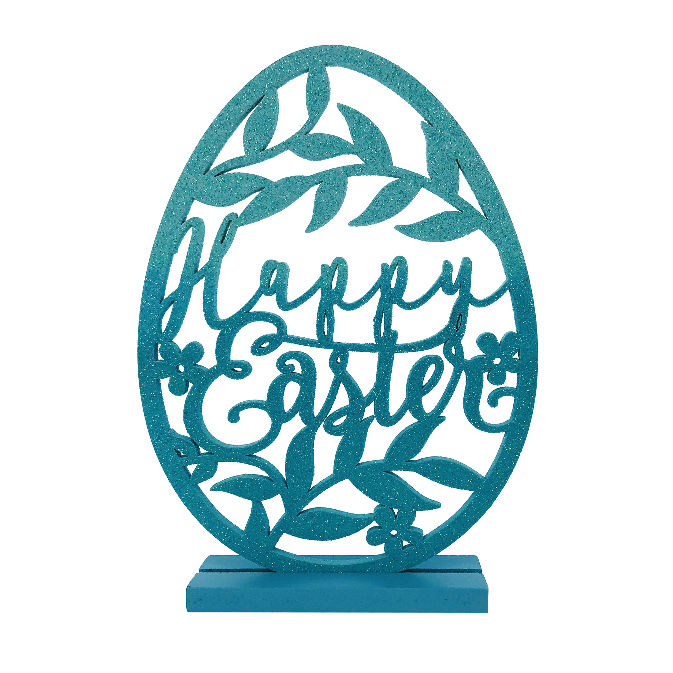 Way To Celebrate Laser-Cut Glittered Easter Egg Decoration