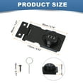 thumbnail image 2 of Password Hasp Locks Keyless Combination Lock Twist Knob No Drilling Required for Door Security Gate Black 3.5", 2 of 7