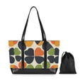 thumbnail image 7 of FORMRS Canvas Laptop Tote Bag for Women with 15.6" Computer Compartments Shoulder Handbag, Black Clover Pattern, 7 of 7