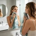 thumbnail image 6 of Kyusrd Velvet Hand Towels for Bathroom,Cotton Soft Absorbent Decorative Hand Towel for Face Spa Bath Gym Kitchen,Mint Green,35x75cm, 6 of 6