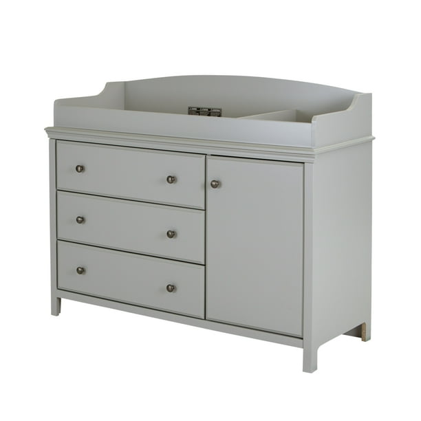 South Shore Cotton Candy Changing Table with Removable Top, Gray