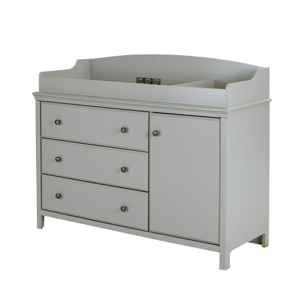 South S Cotton Candy Changing Table, Gray Changing Table Dresser