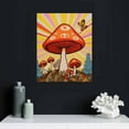 thumbnail image 4 of Creowell  Vintage Mushroom Sunshine Preppy Canvas Wall Art, Mushroom Poster Wall Art, Mushroom Painting Wall Decor for Teen College Girls Bedroom Dorm Preppy Room Wall Decor 16x20 in/12x16 in, 4 of 4