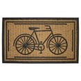 thumbnail image 2 of Imports Decor Inc 30" Black and Brown Rectangular Bike Basic Coir Door Mat, 2 of 2