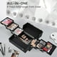 thumbnail image 3 of Estuche de maquillaje FRENESSA negro oscuro con 6 bandejas con cierre, 3 of 8
