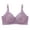 Purple, variant on qelini Wireless Push up Bras for Women Plus Size Breathable Lightly Lined Everyday T-Shirt Bra with Adjustable Straps Solid Color Bras