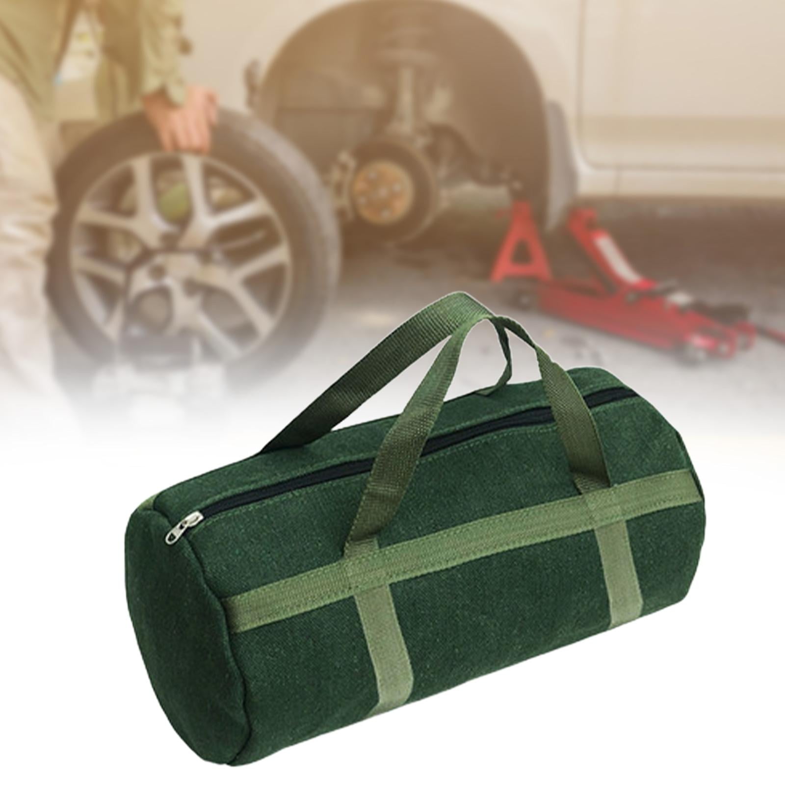 figatia Canvas Tool Bag Tool Organizer Bag Wide Mouth Pouch Carrying Case Thick Heavy Duty Tools Case Tool Tote for Worker Woodworker 70x30cm