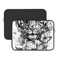 thumbnail image 2 of Pofeuu Tiger Butterfly Floral Art Print Laptop Carrying Case,13-15-Inch Laptop and Tablet, Sleek Design, Durable and Water-Repellent Fabric, Business Casual or School-, 2 of 8