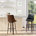 thumbnail image 2 of HOMCOM Tabourets de Bar Hauteur Bar Ensemble de 2 Tabourets de Bar Pivotants en Cuir PU, 2 of 10