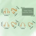 thumbnail image 2 of 150Pcs 3Size 304 Surgical Stainless Steel Wire Guard Thread Protector Loop U-Shape Cable Protector Golden Wire Guardian and Protectors for DIY Jewelry Making, 2 of 5
