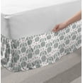 thumbnail image 2 of Nursery Bed Skirt, Dogs with Droopy Ears Childish Doodle with Heart Shapes, Elastic Bedskirt Dust Ruffle Wrap Around for Bedding Decor, 4 Sizes, Dried Rose Pale Grey, by Ambesonne, 2 of 2