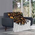 thumbnail image 3 of Fall Music Notes Printed Microfabric Throw Blanket for Couch - Thanksgiving Day Piano Keyboard Maple Leaf and Pumpkin Super Soft Cozy Blankets for Women Men Travel Blanket for Girls, 3 of 6