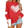 thumbnail image 4 of Women'S Valentines Sweatshirts Love Heart Graphic Long Sleeve Shirts Casual Crew Neck Pullovers Plus Size Tops, 4 of 9