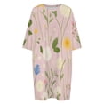 thumbnail image 4 of Pretty Pastel Flower Meadow Blooms Sleepshirts For Sleeping Travels Loose Sleepdress Pajama Dress Soft Nightdress Sleepwear, 4 of 7