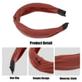 thumbnail image 4 of Unique Bargains Satin Knot Headband Hairband for Women Brick Red 1.2 Inch Wide 1 Pcs, 4 of 7