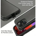 thumbnail image 7 of Black Rugged Shockproof Defender case Cover  For / Apple iPhone 16 Plus /, 7 of 7