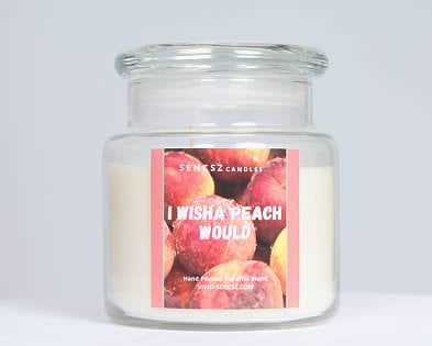 SENCSZ CANDLES Peach Scent, Fragrant Candle, Double-Wick, 16 Oz Jar Candle