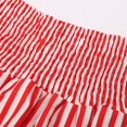 thumbnail image 7 of Bibifish Womens Skirts Striped Printed Ruffled Tiered Skirts Elastic High Waist Lightweight Lovely Retro Style Mini Skirts, 7 of 7